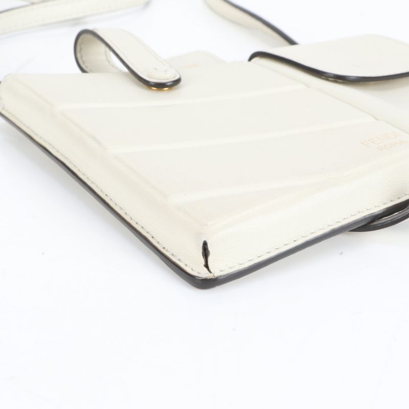 Fendi Leather Smartphone Shoulder Pouch 8bs026 Crossbody Hand Tote Ladies ECE