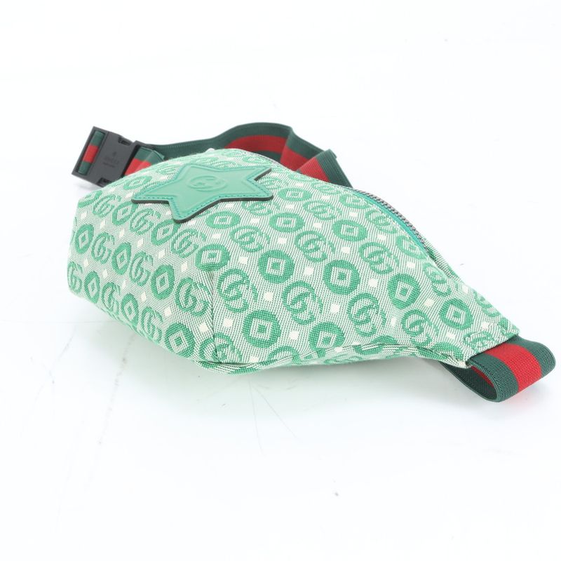 Gucci GG Canvas Star 502095 Leather Body Bag Crossbody Body Waist Pouch