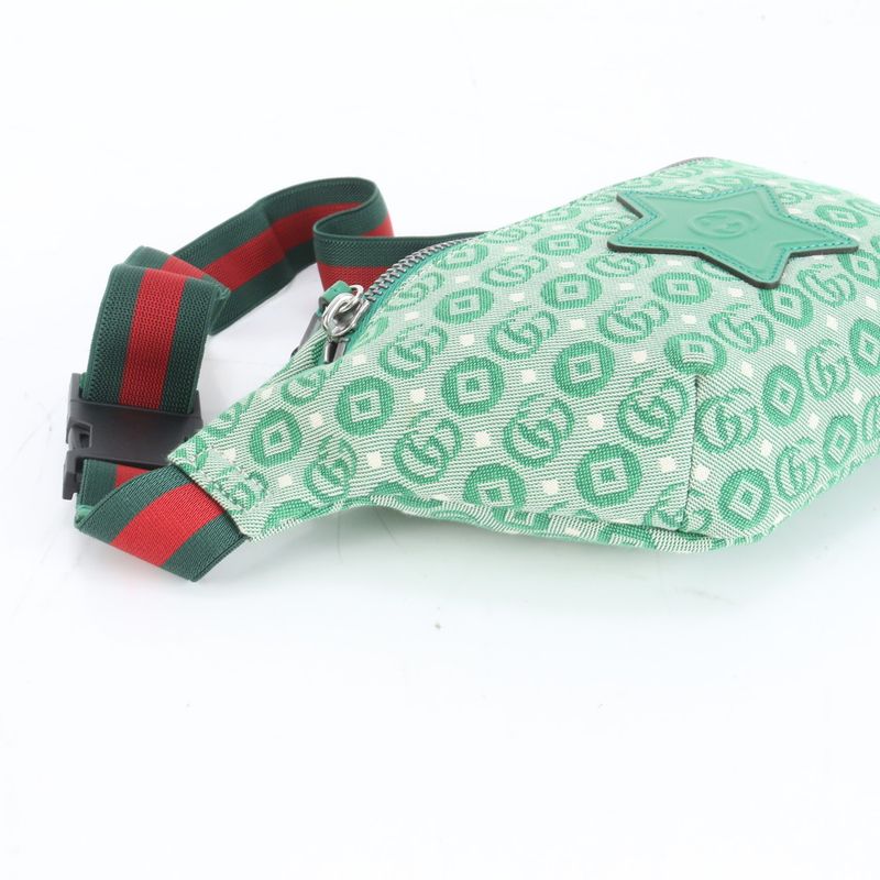 Gucci GG Canvas Star 502095 Leather Body Bag Crossbody Body Waist Pouch