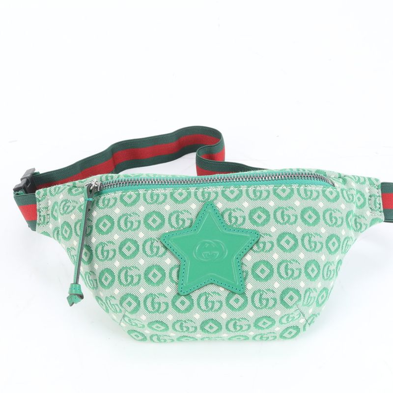 Gucci GG Canvas Star 502095 Leather Body Bag Crossbody Body Waist Pouch