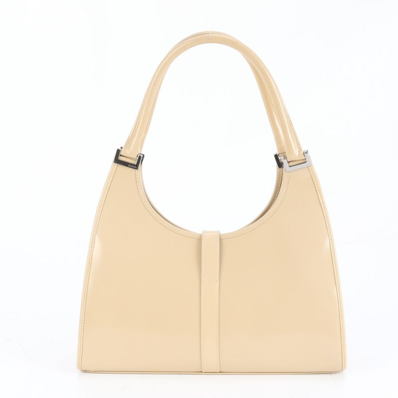 Gucci Jackie 002 1067 Leather Tote Bag Shoulder Hand Beige Silver Hardware