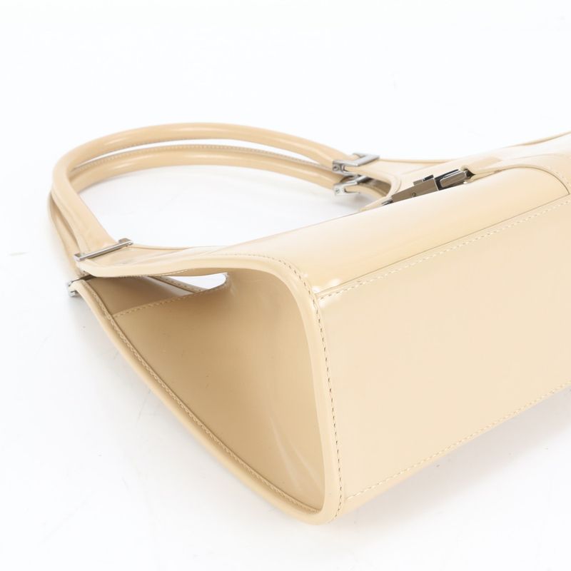 Gucci Jackie 002 1067 Leather Tote Bag Shoulder Hand Beige Silver Hardware