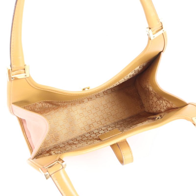Gucci Jackie 002 1068 Leather Tote Bag Shoulder Hand Gold Hardware Women's ECE