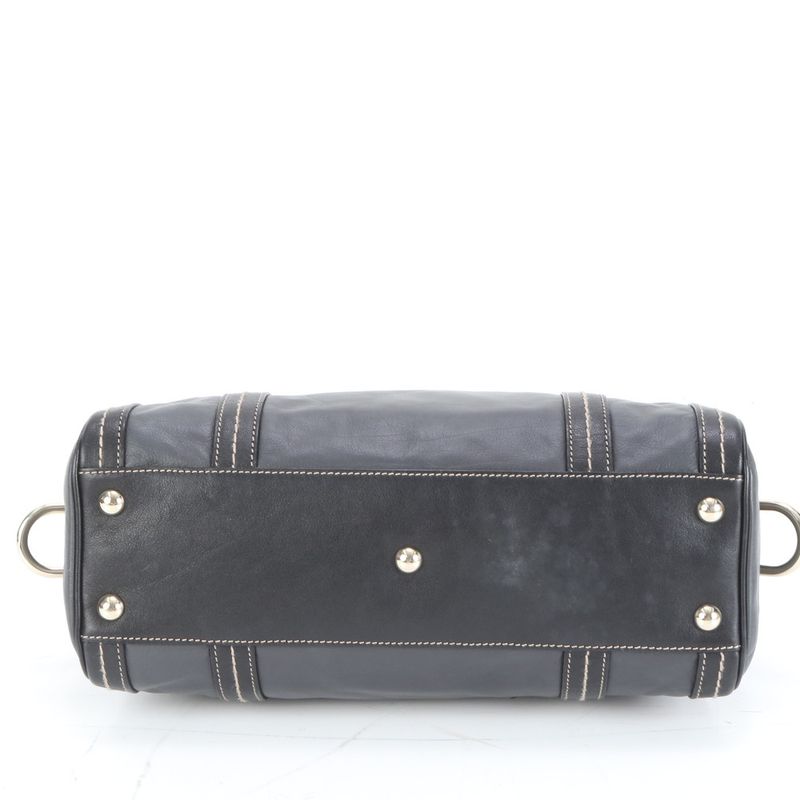 Gucci Duquessa Ribbon 181487 Leather Mini Boston Tote Bag Shoulder Hand Ladies