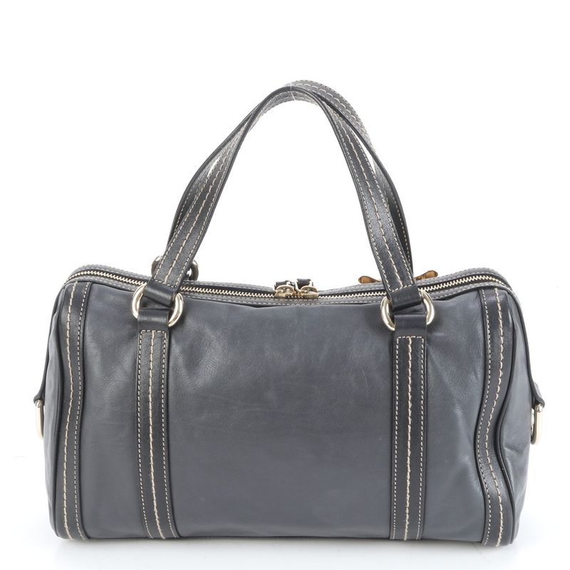 Gucci Duquessa Ribbon 181487 Leather Mini Boston Tote Bag Shoulder Hand Ladies