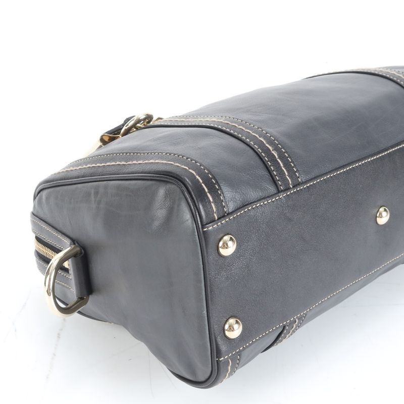 Gucci Duquessa Ribbon 181487 Leather Mini Boston Tote Bag Shoulder Hand Ladies