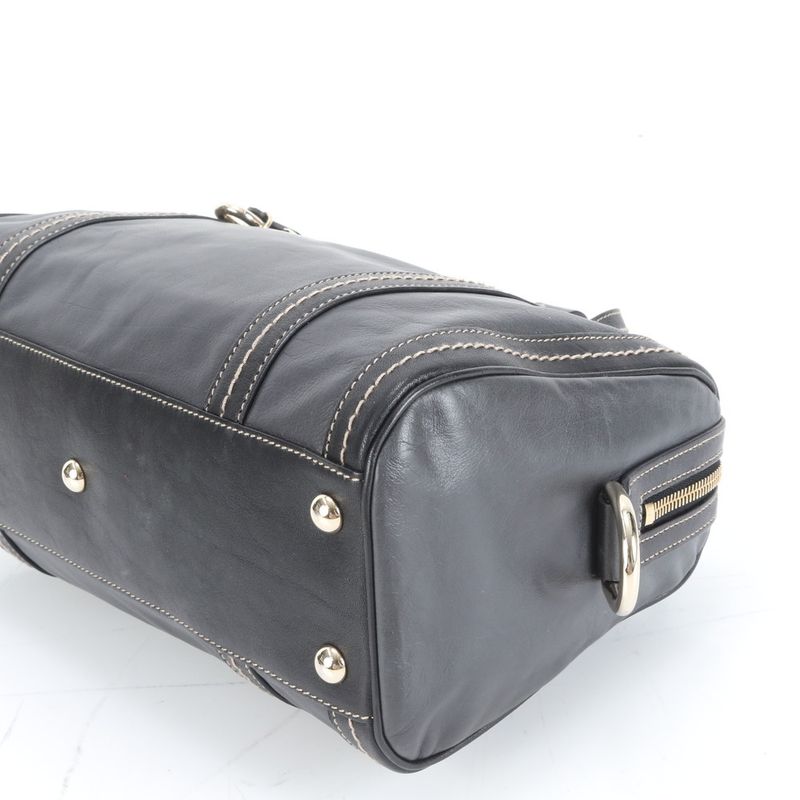 Gucci Duquessa Ribbon 181487 Leather Mini Boston Tote Bag Shoulder Hand Ladies