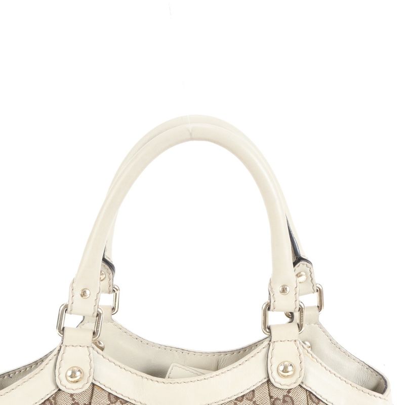 Gucci GG Canvas Sookie 211944 Leather Tote Bag Shoulder Hand Brown Ladies ECE