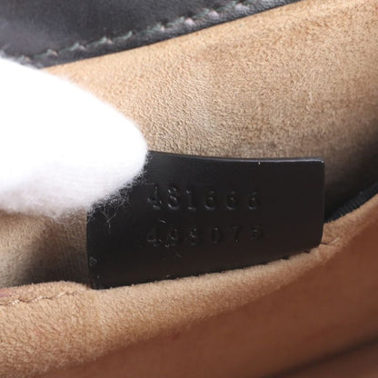 Gucci Sylvie 431666 Leather Chain Shoulder Bag Crossbody Black Tote Ladies ECE