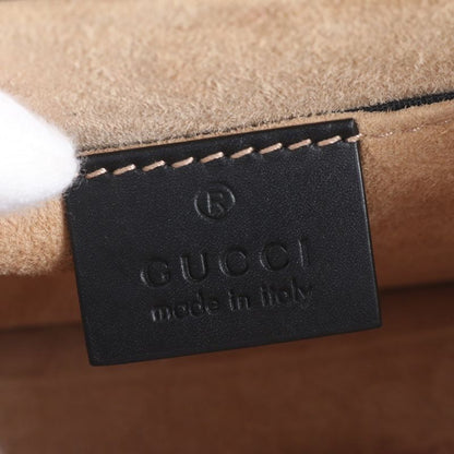 Gucci Sylvie 431666 Leather Chain Shoulder Bag Crossbody Black Tote Ladies ECE