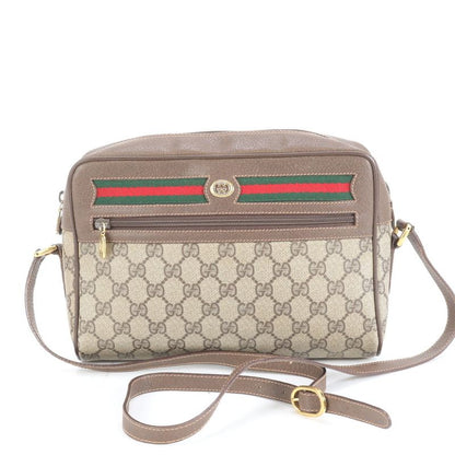 Vintage Old Gucci GG Supreme Sherry Line 56.02 Leather Shoulder Bag Crossbody