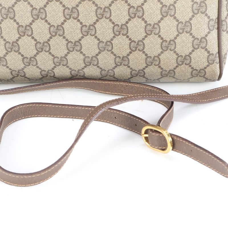 Vintage Old Gucci GG Supreme Sherry Line 56.02 Leather Shoulder Bag Crossbody