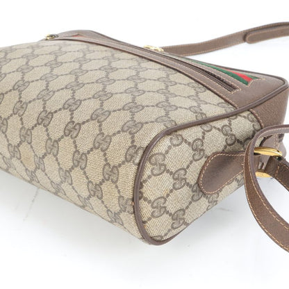 Vintage Old Gucci GG Supreme Sherry Line 56.02 Leather Shoulder Bag Crossbody