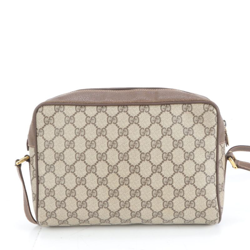 Vintage Old Gucci GG Supreme Sherry Line 56.02 Leather Shoulder Bag Crossbody