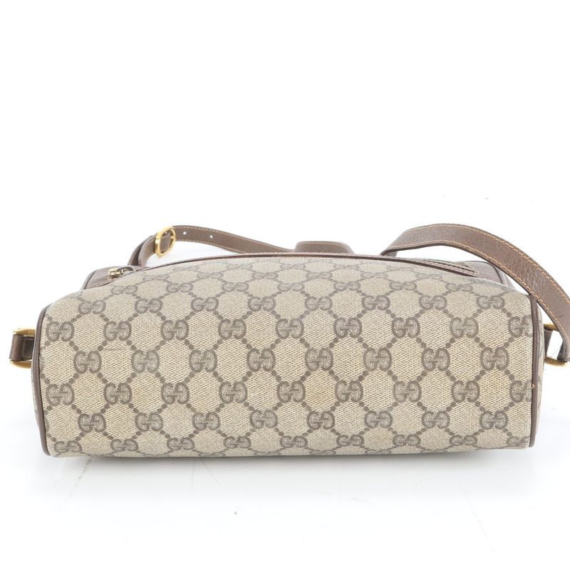 Vintage Old Gucci GG Supreme Sherry Line 56.02 Leather Shoulder Bag Crossbody