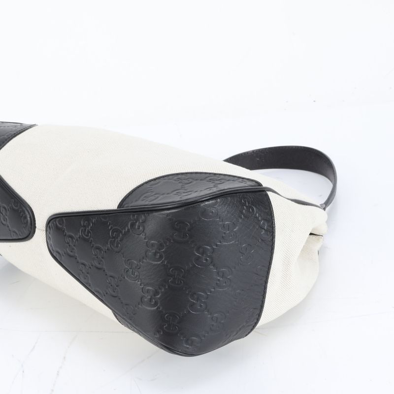 Guccissima 257265 Leather Shoulder Bag Shoulder One Shoulder Black Tote Ladies