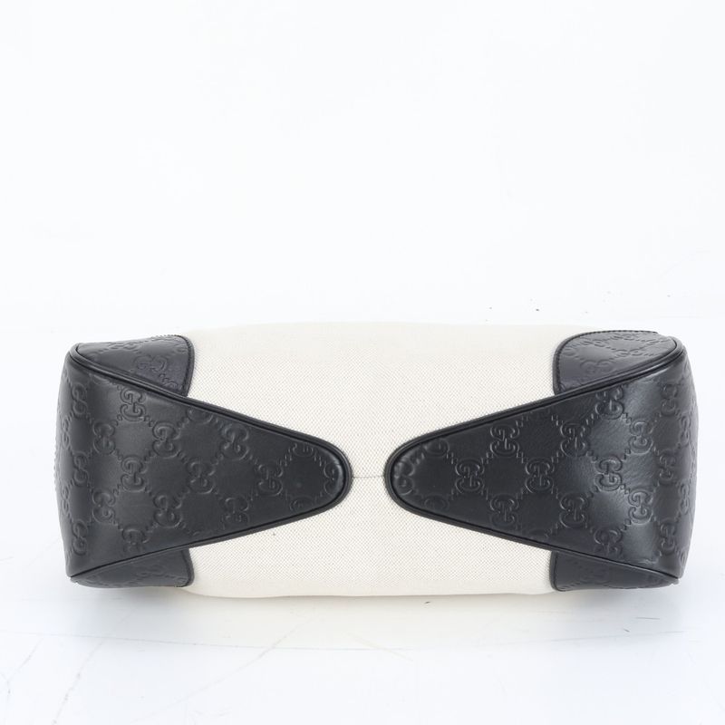 Guccissima 257265 Leather Shoulder Bag Shoulder One Shoulder Black Tote Ladies