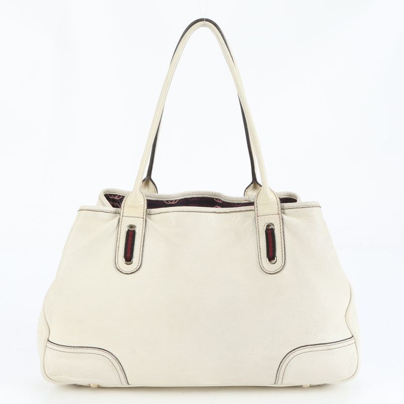 Gucci Princy Ribbon 163805 Leather Tote Bag Shoulder Hand Gold Hardware Women's