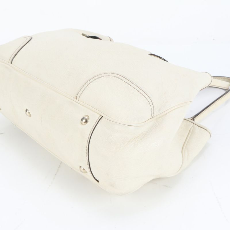 Gucci Princy Ribbon 163805 Leather Tote Bag Shoulder Hand Gold Hardware Women's