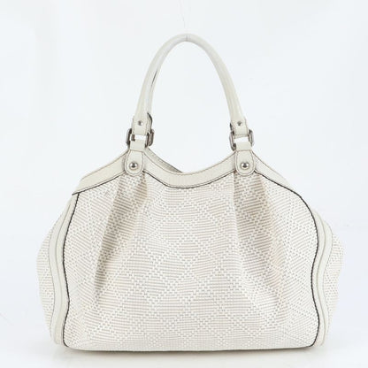 Gucci Diamante Shima Sookie 211944 Leather Tote Bag Shoulder Silver Hardware A4