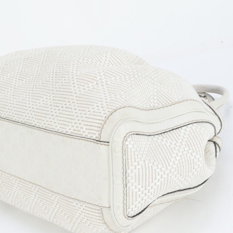 Gucci Diamante Shima Sookie 211944 Leather Tote Bag Shoulder Silver Hardware A4