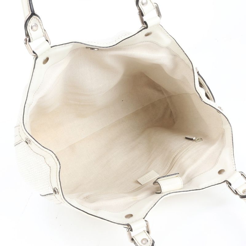 Gucci Diamante Shima Sookie 211944 Leather Tote Bag Shoulder Silver Hardware A4