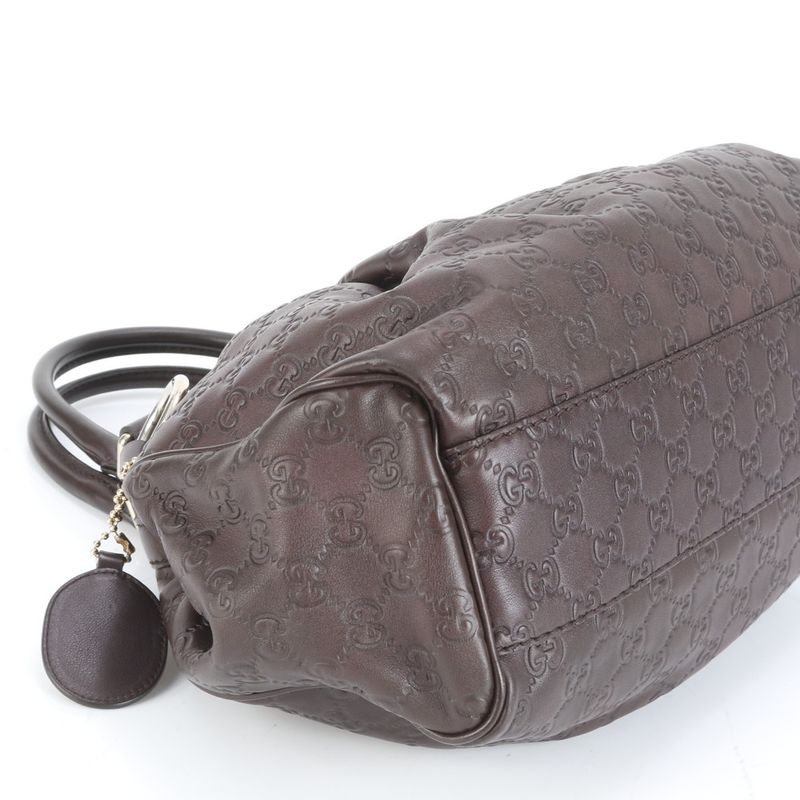 Guccissima Sookie 211944 Leather Tote Bag Shoulder Brown Women's ECE Df38-3