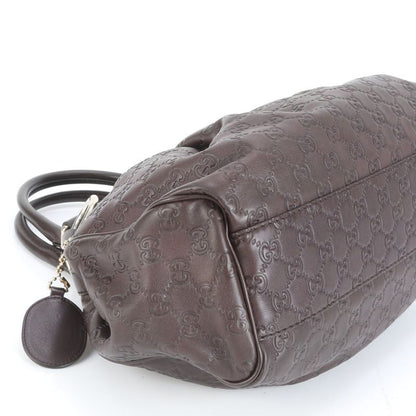 Guccissima Sookie 211944 Leather Tote Bag Shoulder Brown Women's ECE Df38-3