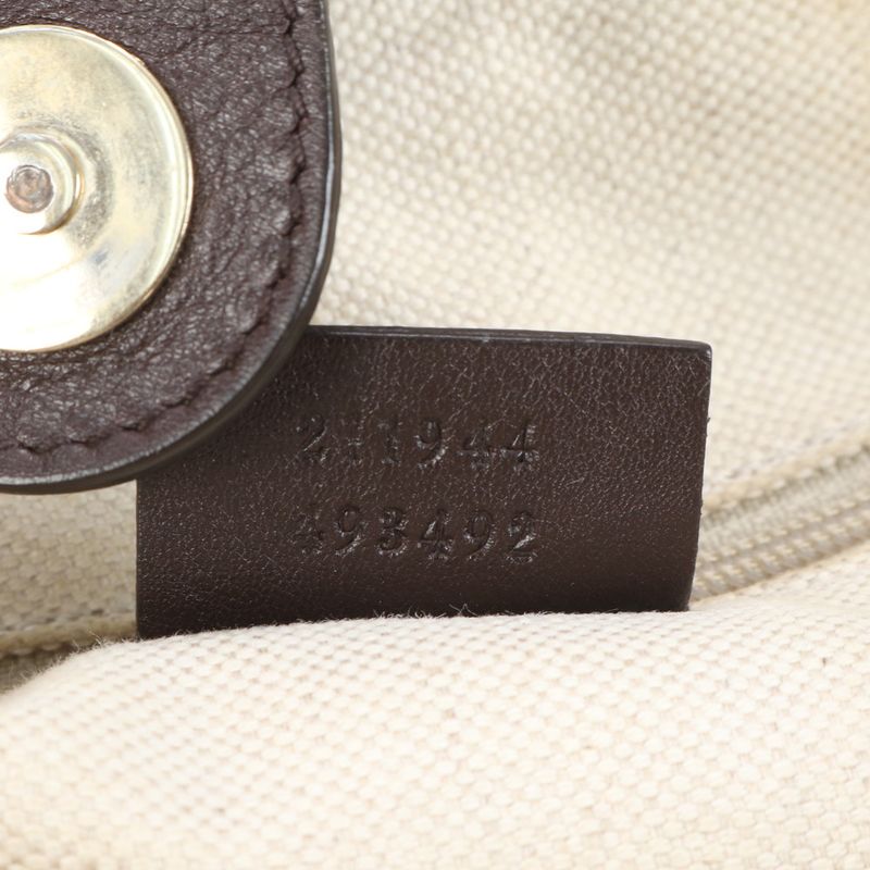 Guccissima Sookie 211944 Leather Tote Bag Shoulder Brown Women's ECE Df38-3