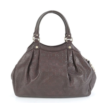 Guccissima Sookie 211944 Leather Tote Bag Shoulder Brown Women's ECE Df38-3