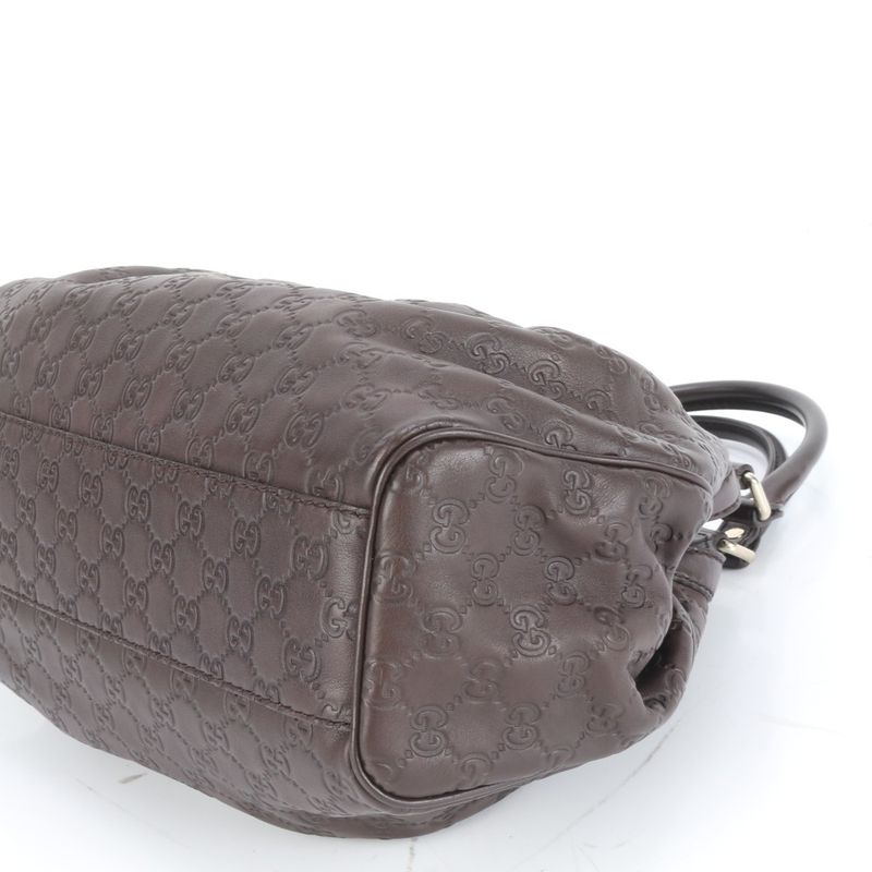 Guccissima Sookie 211944 Leather Tote Bag Shoulder Brown Women's ECE Df38-3