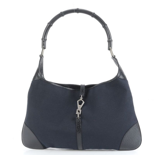 Gucci Bamboo Kandensky 001 4061 Leather Shoulder Bag One Shoulder Black Ladies