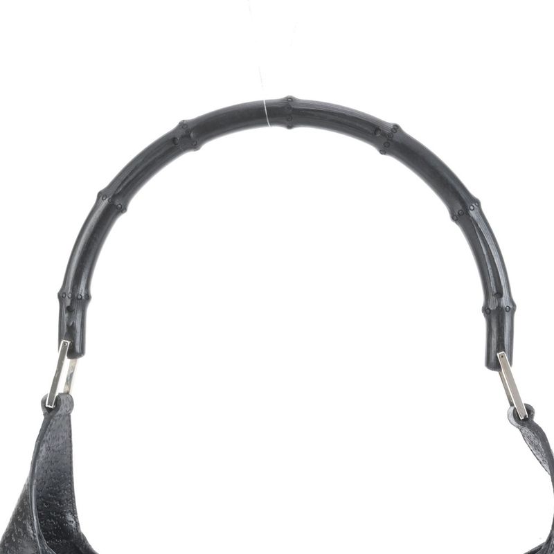 Gucci Bamboo Kandensky 001 4061 Leather Shoulder Bag One Shoulder Black Ladies