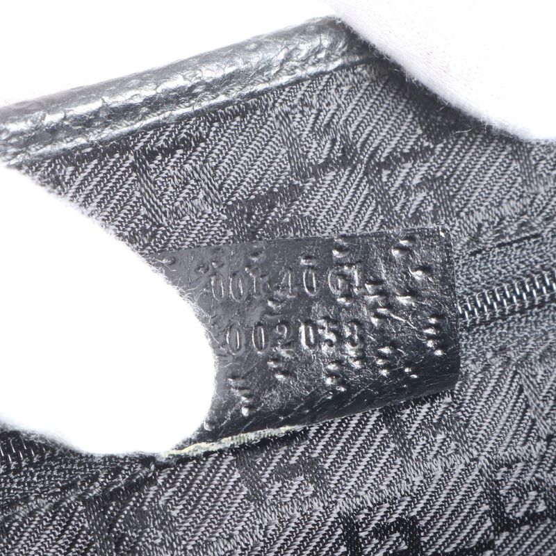 Gucci Bamboo Kandensky 001 4061 Leather Shoulder Bag One Shoulder Black Ladies