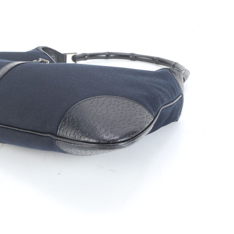 Gucci Bamboo Kandensky 001 4061 Leather Shoulder Bag One Shoulder Black Ladies