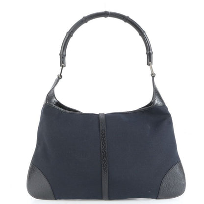 Gucci Bamboo Kandensky 001 4061 Leather Shoulder Bag One Shoulder Black Ladies