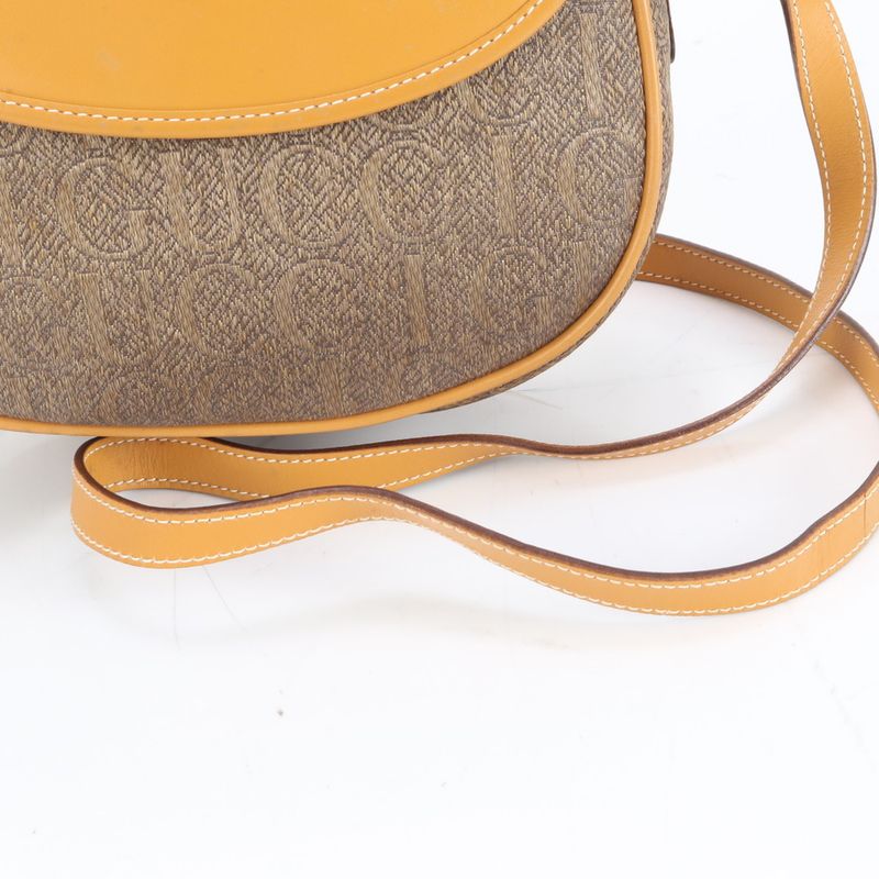 Vintage Old Gucci Control Card Included 007 14 Leather Shoulder Bag Crossbody