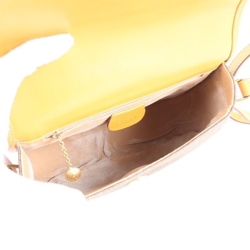 Vintage Old Gucci Control Card Included 007 14 Leather Shoulder Bag Crossbody