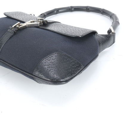 Gucci Bamboo Kandensky 001 4096 Leather Shoulder Bag One Shoulder Black Ladies