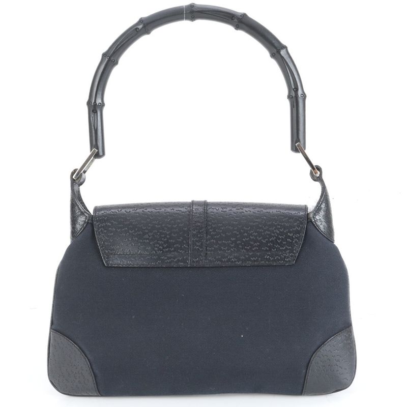 Gucci Bamboo Kandensky 001 4096 Leather Shoulder Bag One Shoulder Black Ladies