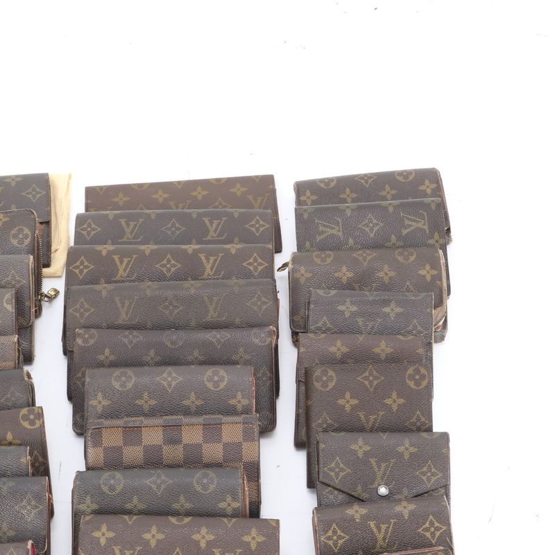 Summary 30-piece Set Louis Vuitton Monogram Damier Leather Long Wallet Bi-fold
