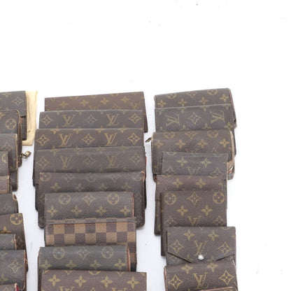 Summary 30-piece Set Louis Vuitton Monogram Damier Leather Long Wallet Bi-fold