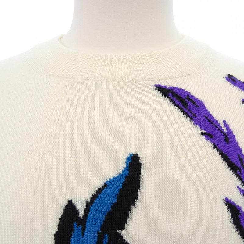 Louis Vuitton Thistle Intarsia Pullover Hon 89 Wx87 Knit
