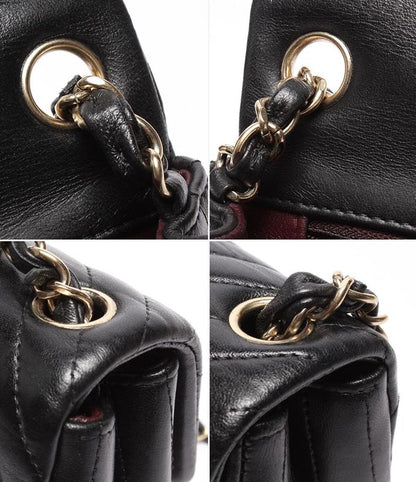 Chanel Chain Shoulder Bag Mini Matelasse V Stitch Single Flap Single Chain Gold