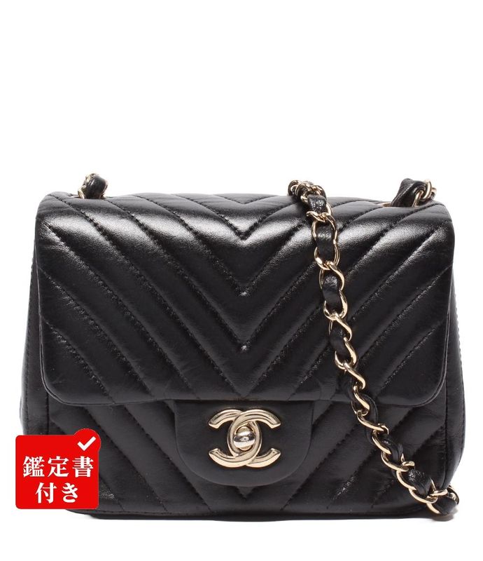 Chanel Chain Shoulder Bag Mini Matelasse V Stitch Single Flap Single Chain Gold