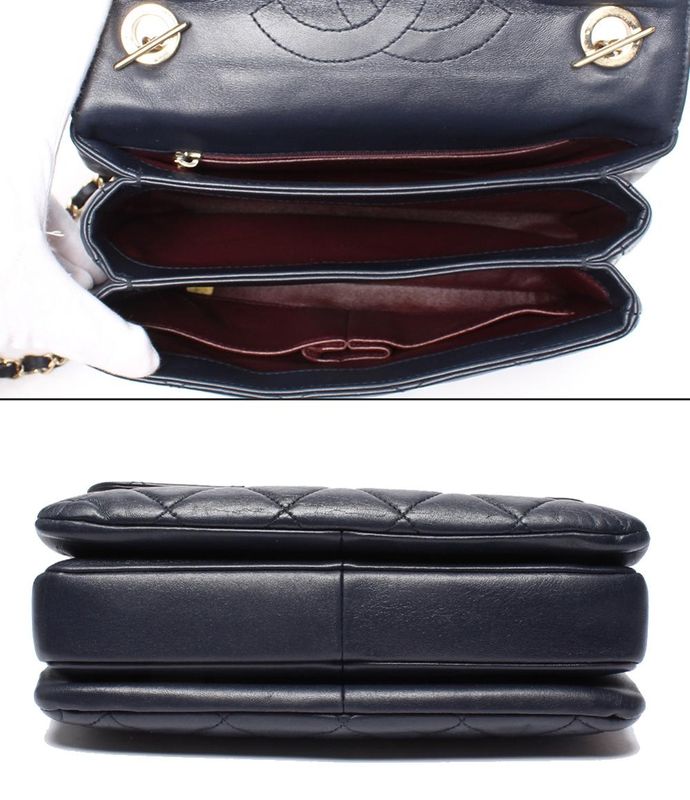 Chanel 2way Chain Shoulder Bag Handbag Shoulder Gold Hardware Lambskin Matelasse