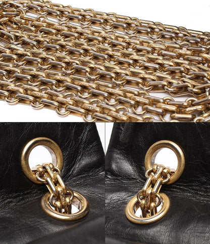 Chanel Chain Shoulder Bag 2.55 Double Flap Double Chain Matelasse Lambskin Gold