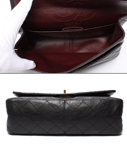 Chanel Chain Shoulder Bag 2.55 Double Flap Double Chain Matelasse Lambskin Gold