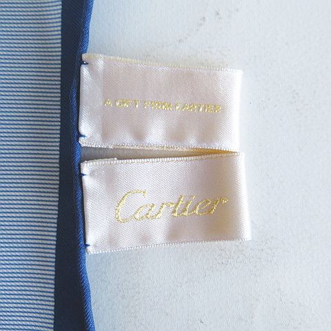 Cartier Handkerchief Pocket Square Ribbon Silk Scarf