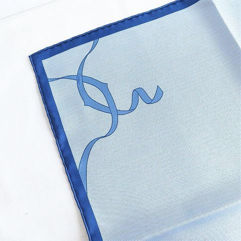 Cartier Handkerchief Pocket Square Ribbon Silk Scarf
